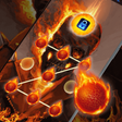 (FREE) Fire Flame Skull - App Lock Master Theme APK